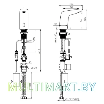 Смеситель Rubineta Ecosens (540003) картинка 2